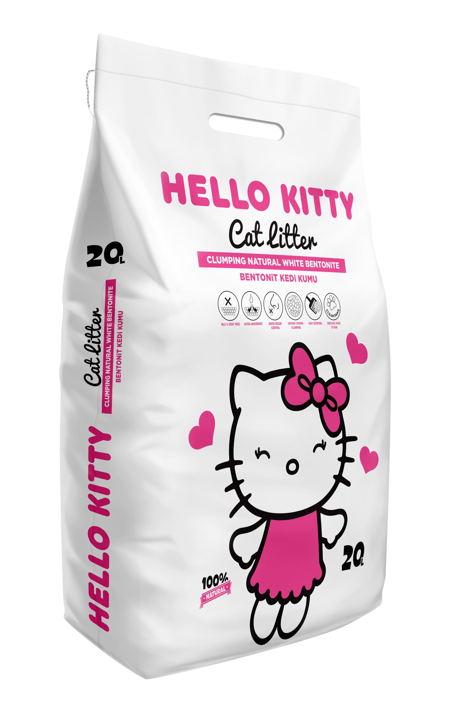 Hello Kitty Litière en Bentonite (20L) - Jute
